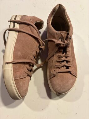 Birkenstock Women 8 Bend Low Suede Leather Pink Clay Sneaker